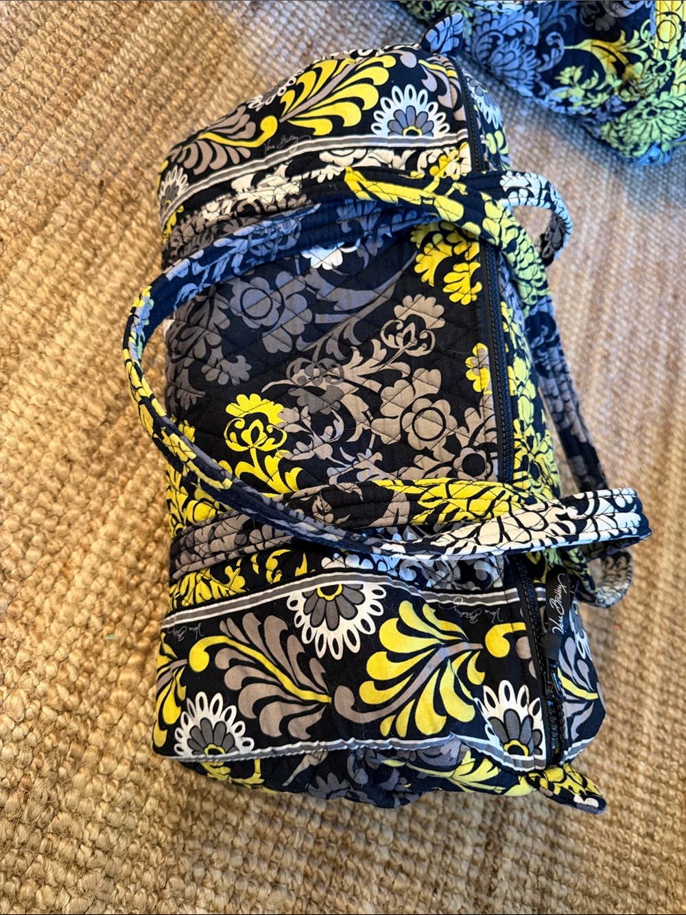 Vera Bradley Baroque (Retired) Floral Quilted Travel Duffel Bag Mini